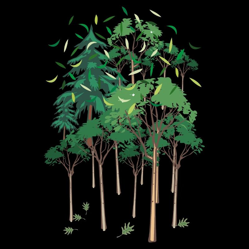 01 Green Forest Trees Leaves Nature