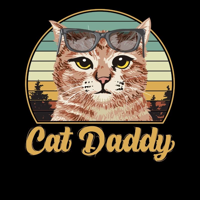 Cat Daddy Vintage Retro Sunset