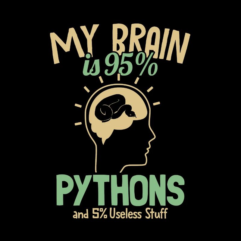 Mon cerveau est composé à 95% de pythons Python Snake Banana