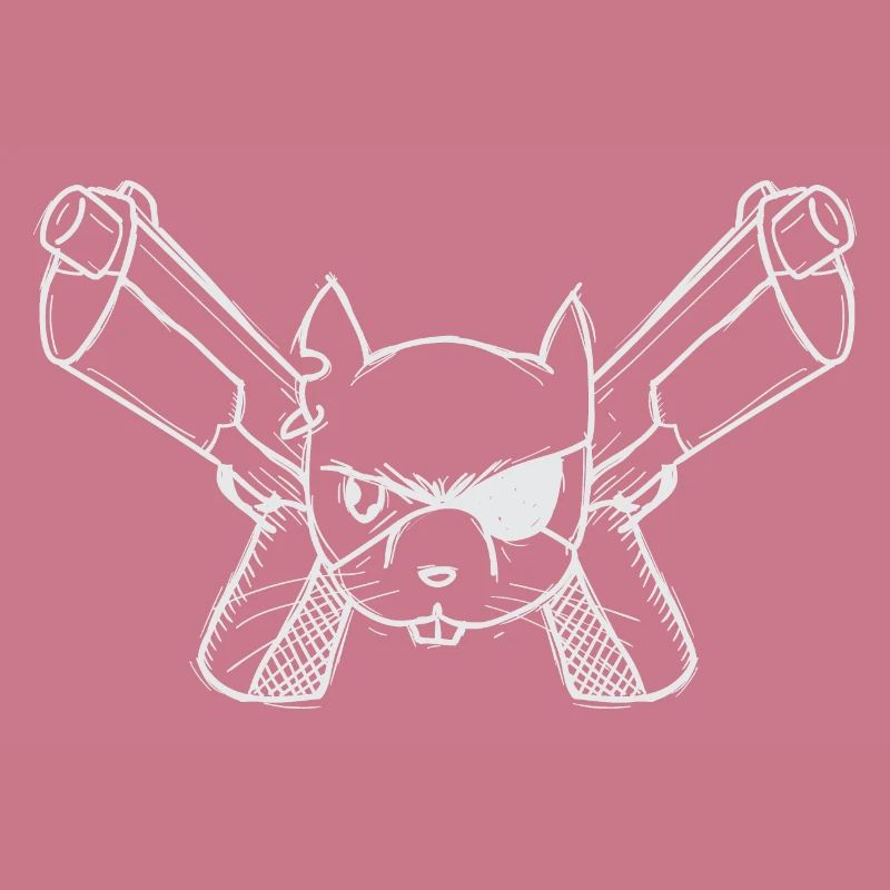 Eichhörnchen mit einer Waffe