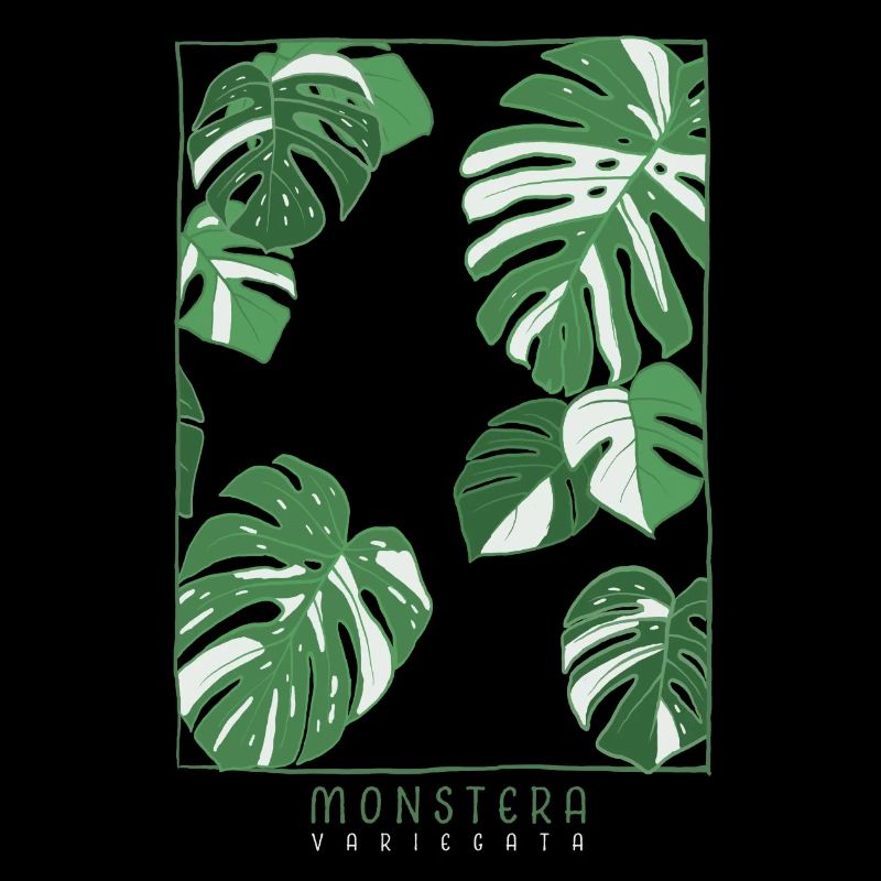 Monstera Variegata Plant Artwork
