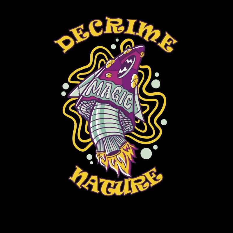Decrime Nature Coloré Magic Mushroom Rocket