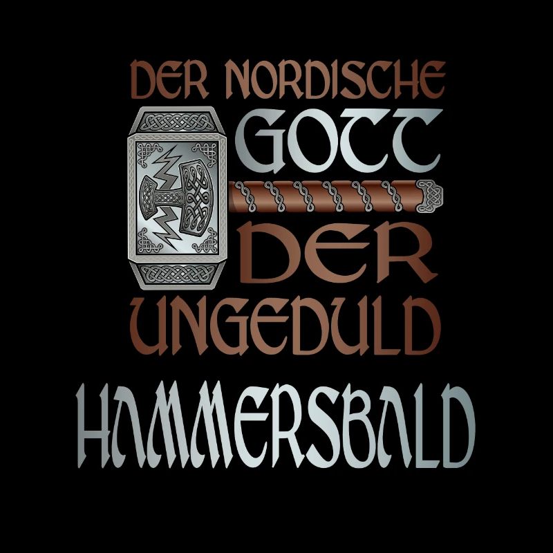 Wikinger Nordische Gott der Ungeduld Hammersbald