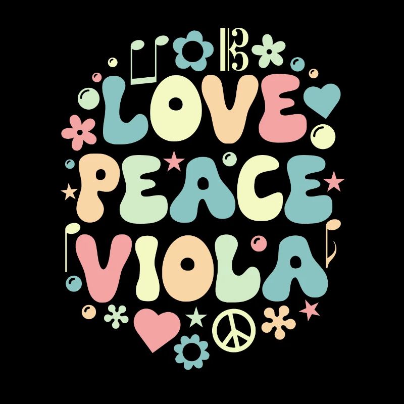 Viola Viola Violist Retro Love