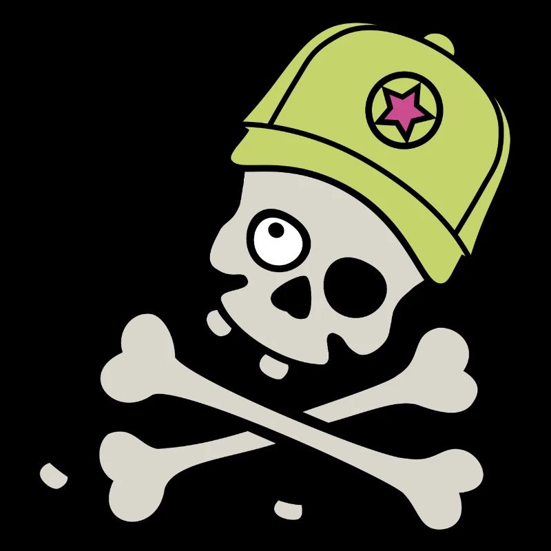 Totenkopf mit Cap