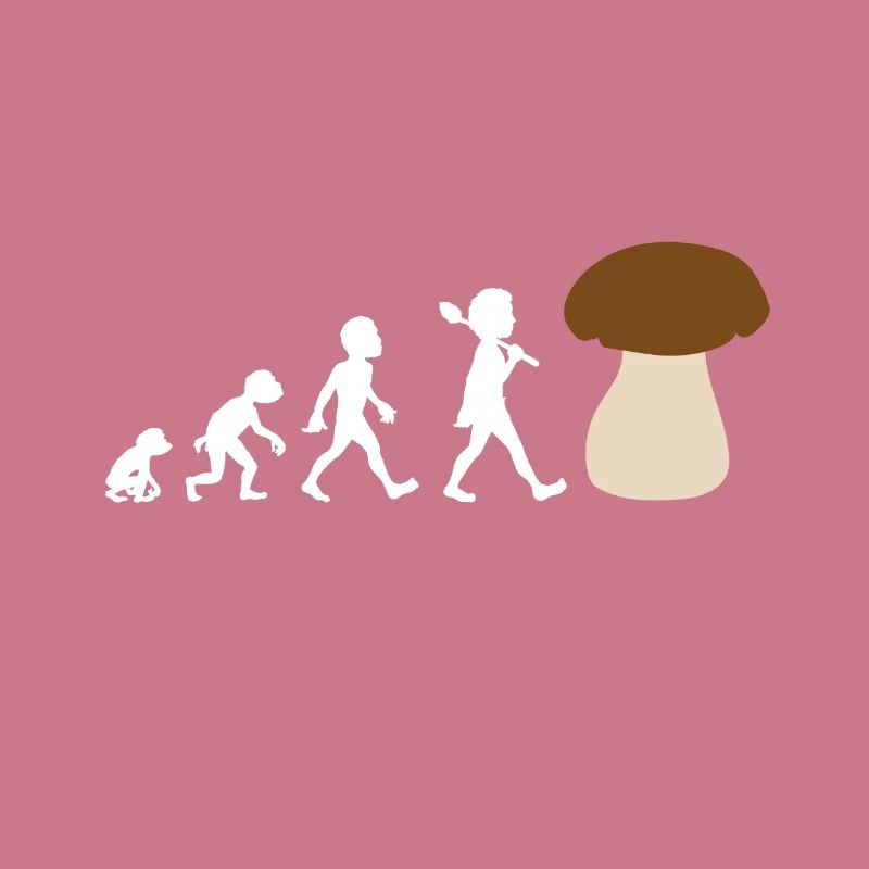 Evolution Design von einem Steinpilz
