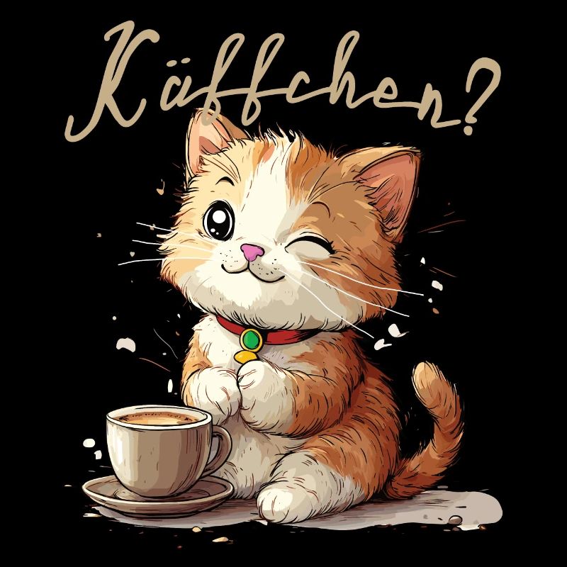 Kitten asks for coffee