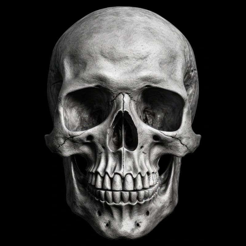 Realistic Skull | Edgy Bones | Gothic Graphics