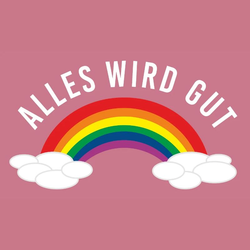 Alles wird gut Regenbogen zuhause Corona Virus