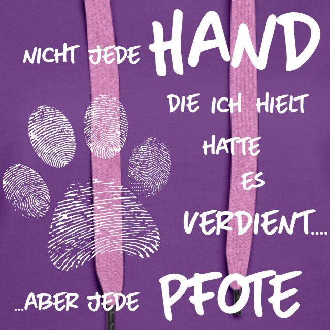 Vorschau: Hand Pfote Hund - Frauen Premium Hoodie
