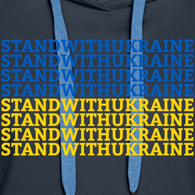Stand with Ukraine Typografie Flagge Support