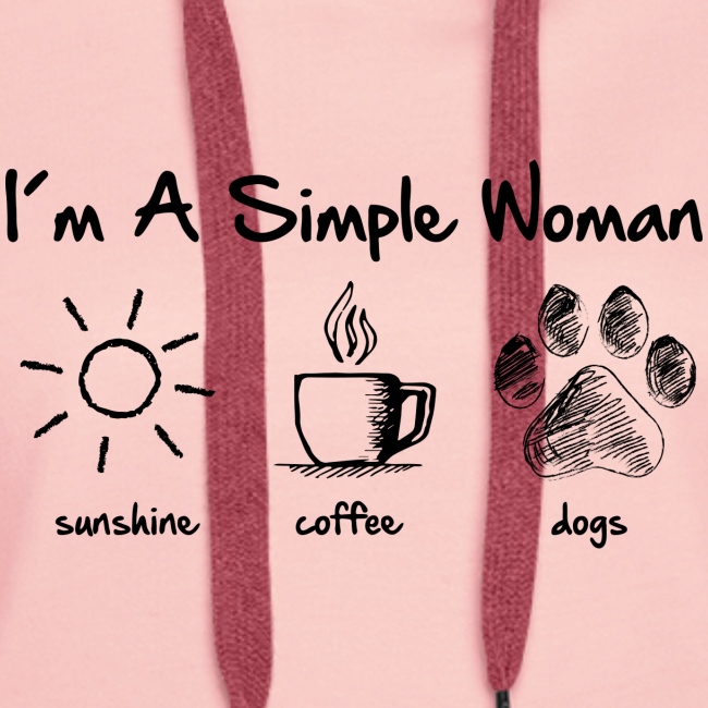 Vorschau: simple woman dog - Frauen Premium Hoodie