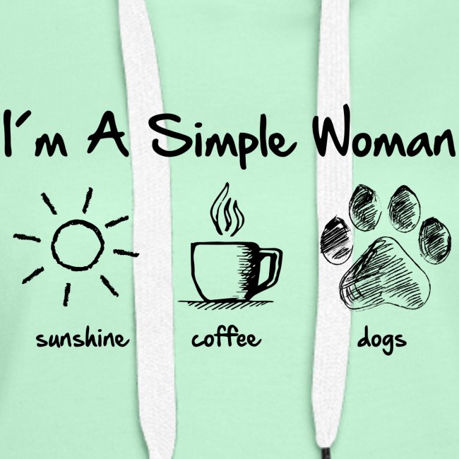 Vorschau: simple woman dog - Frauen Premium Hoodie