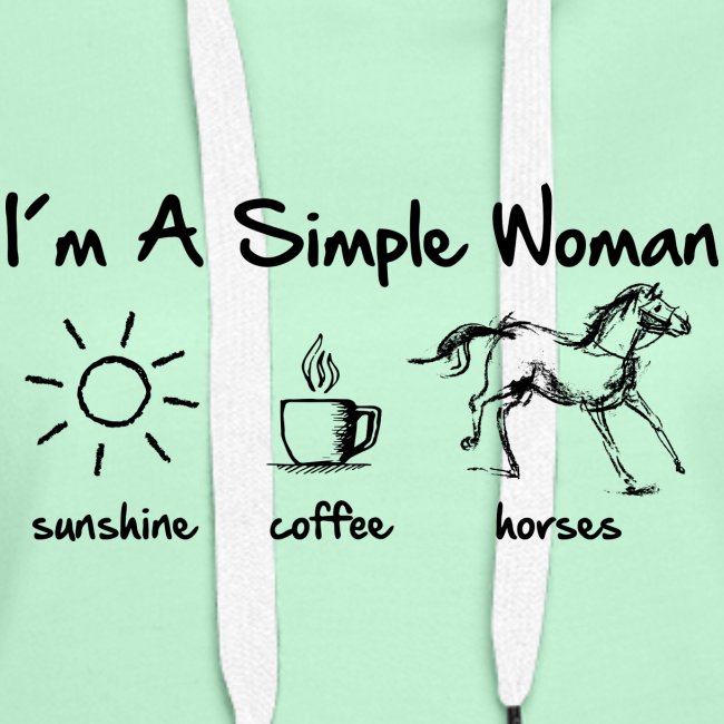 Vorschau: simple woman horse - Frauen Premium Hoodie