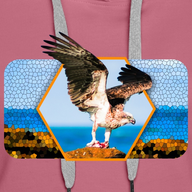Adler mit gespreizten Flügeln und Grafik-Form