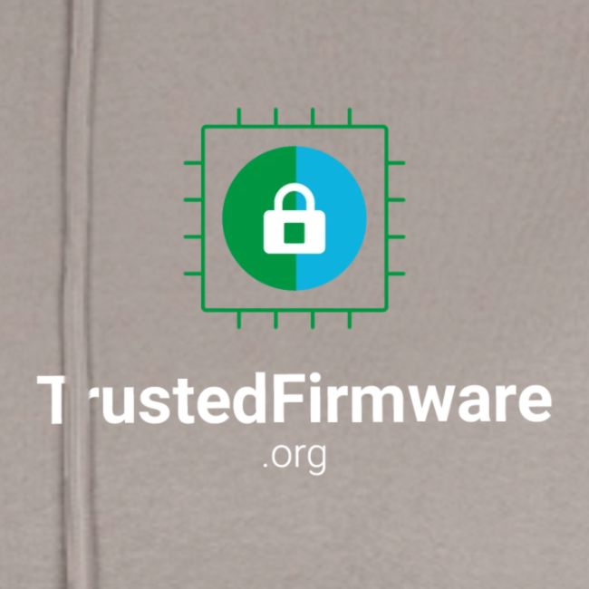 TrustedFirmware Logo vertical white