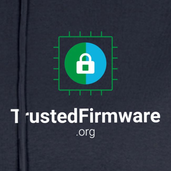 TrustedFirmware Logo vertical white
