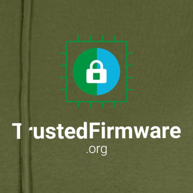 TrustedFirmware Logo vertical white