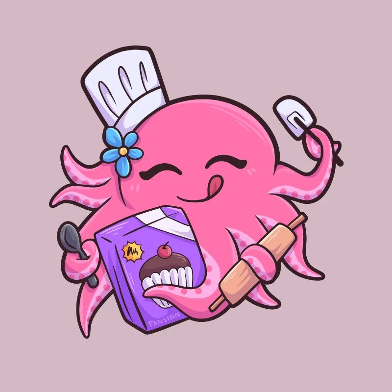 Octopus Cooking Kitchen Octopus Octopus