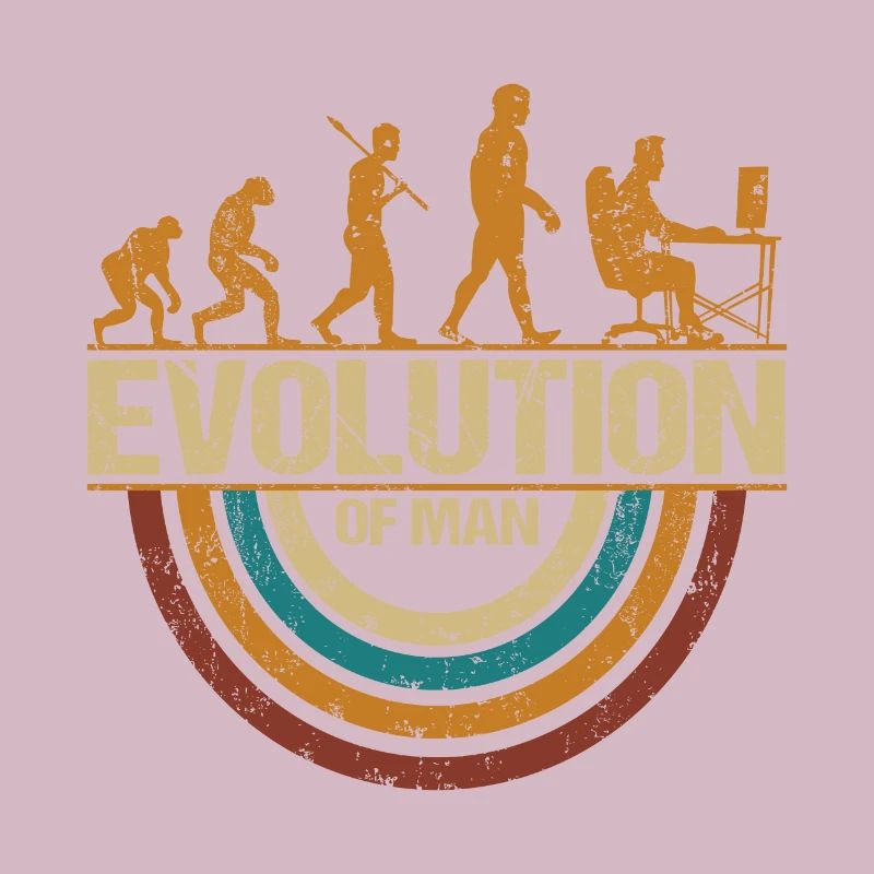 Programmer Computer Freak Evolution Retro