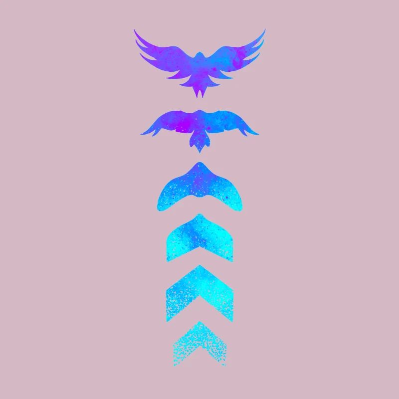 Evolution oiseau silhouette