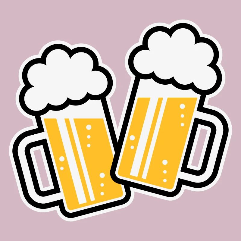 2 chopes de bière toast, à votre santé ! (Chopes à bière 3C)