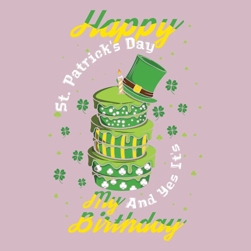 Oui Mon gâteau de naissance Trèfle Trèfle Saint Patrick