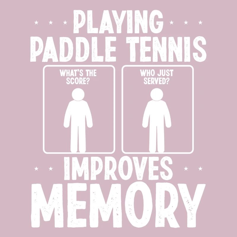 Paddle Tennis Player Funny Improves Memory Paddle