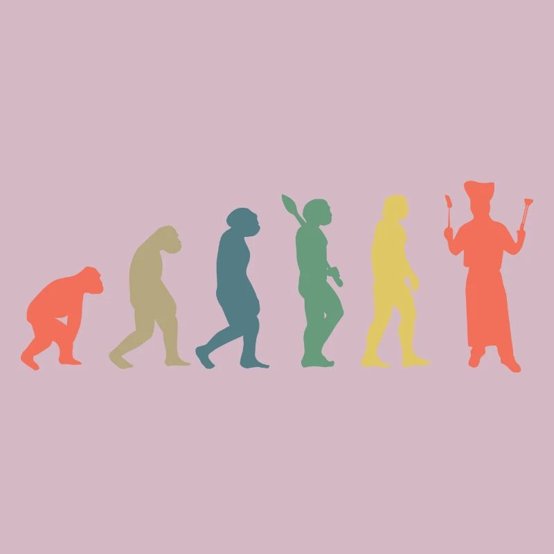 Koch Evolution Kochen Küchenchef Gastronomie Chefk