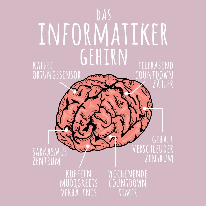 Informatiker Gehirn Programmierer Nerd IT Student