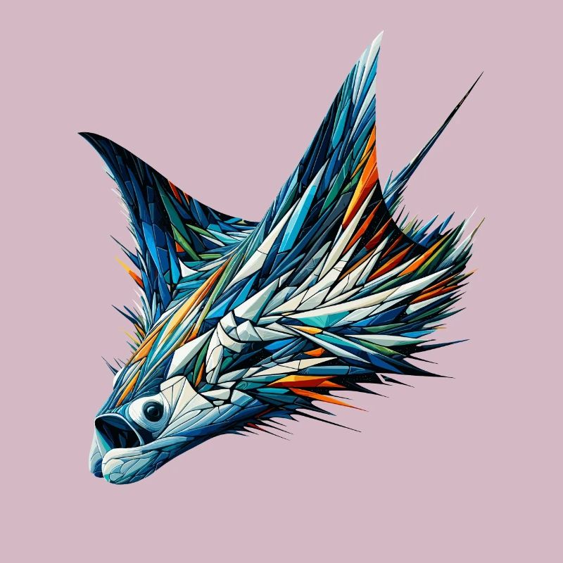 Polygone Art Stingray Poisson Stingrays