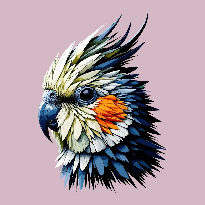 Polygon Art Calopsitte Observation des oiseaux Calopsittes