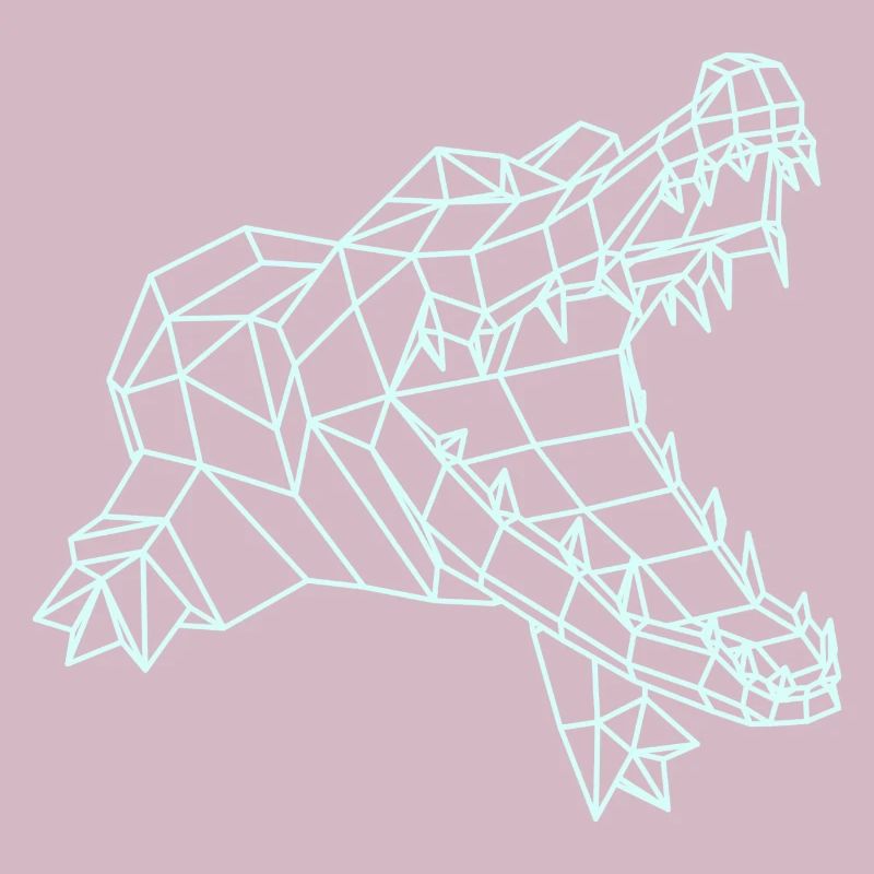 WireFrame graphique de crocodile, conception Paperwolf