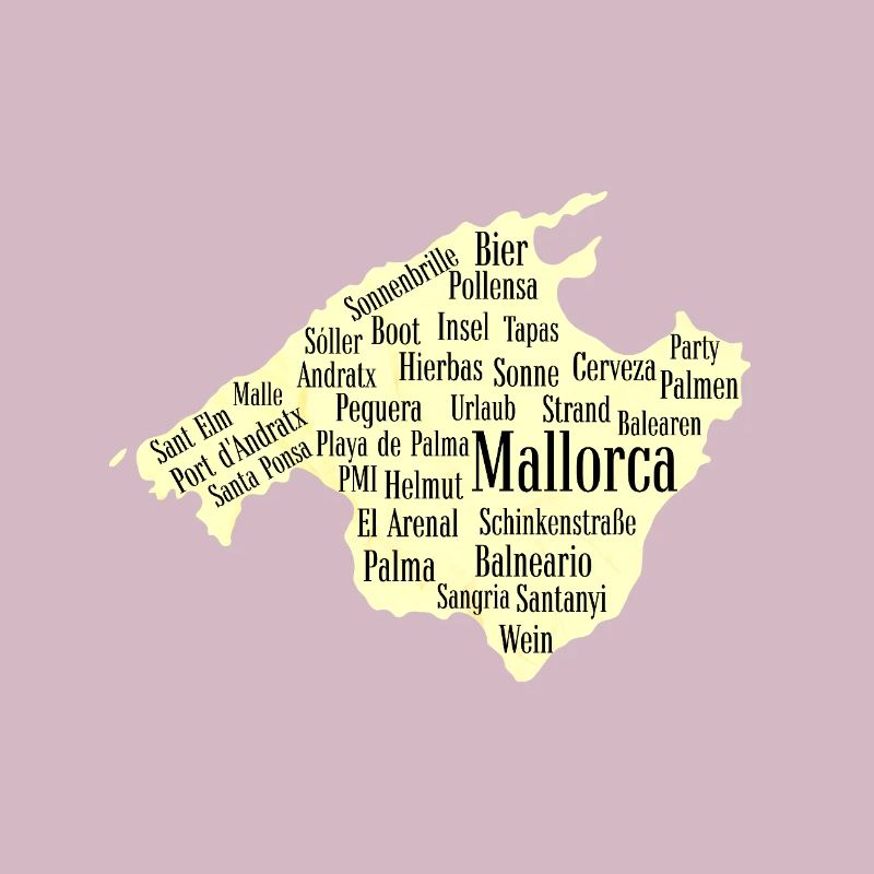Majorque Nuage de Mots Île Vacances Soleil
