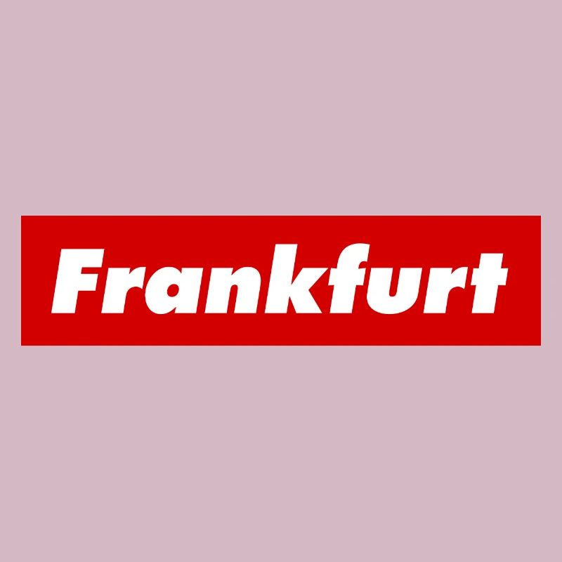Logo de la boîte rouge de Francfort sur le Main Oder Frankfurter
