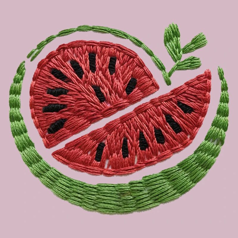 Pastèque brodée
