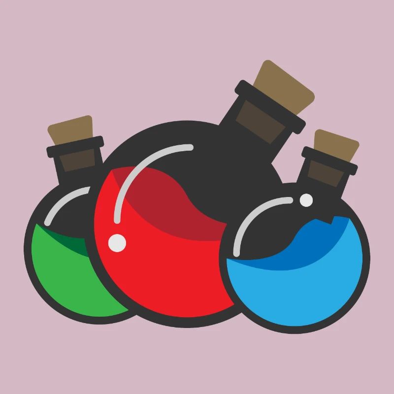 Flat Design - Chemie Experiment - Geschenkidee