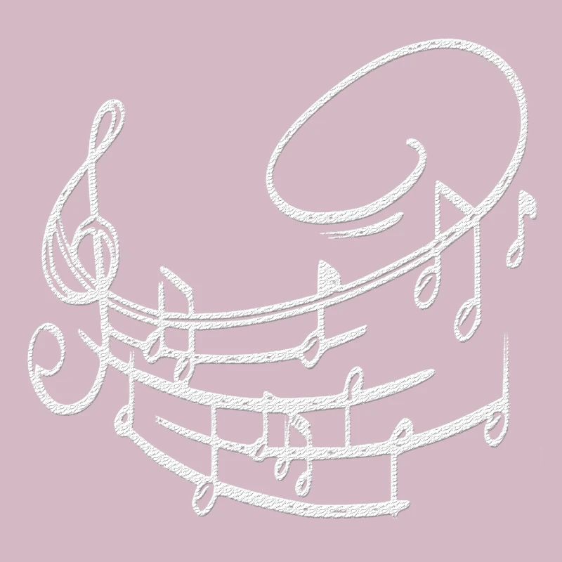 Notes de musique blanches avec clé