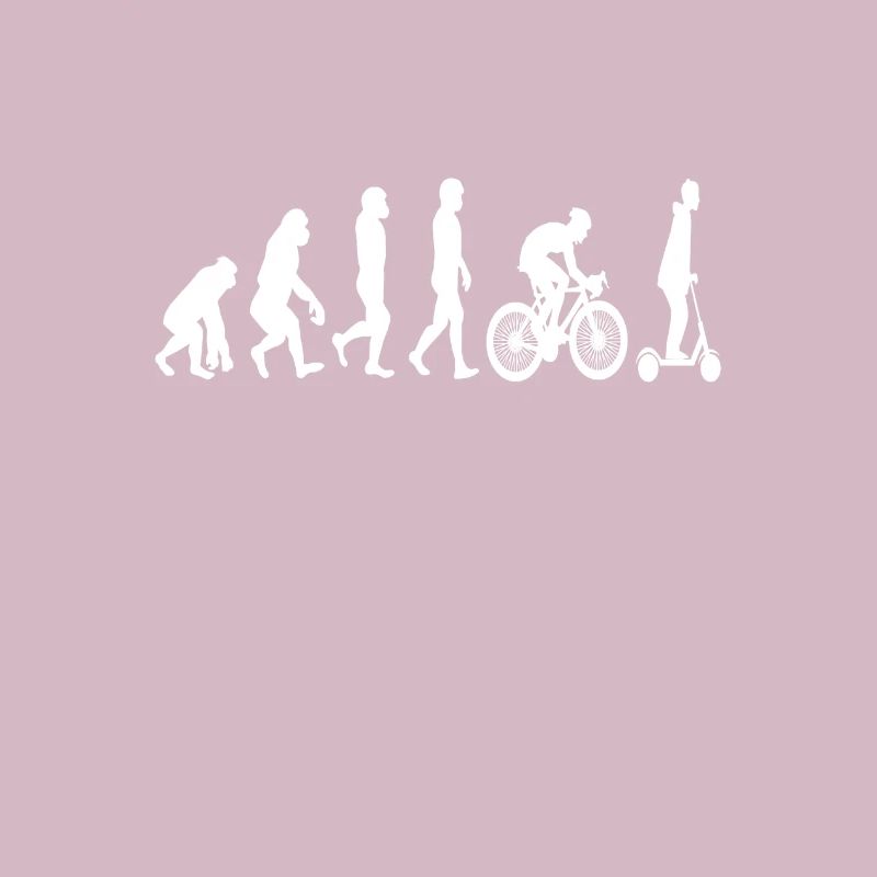 Evolution E-Roller Menschen Entwicklung Geschenk