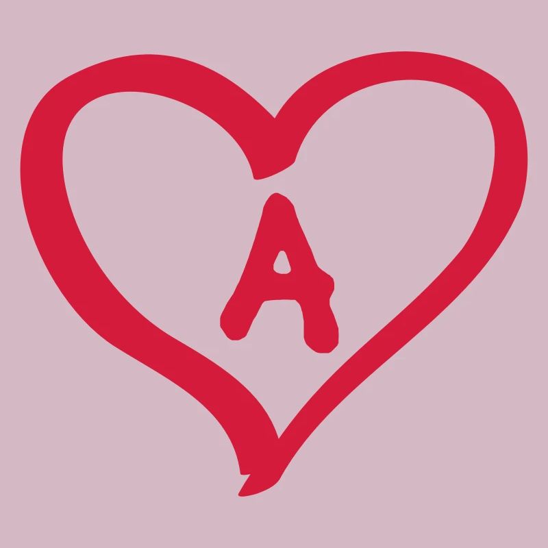 Coeur comique Une lettre initiale nom nom couples