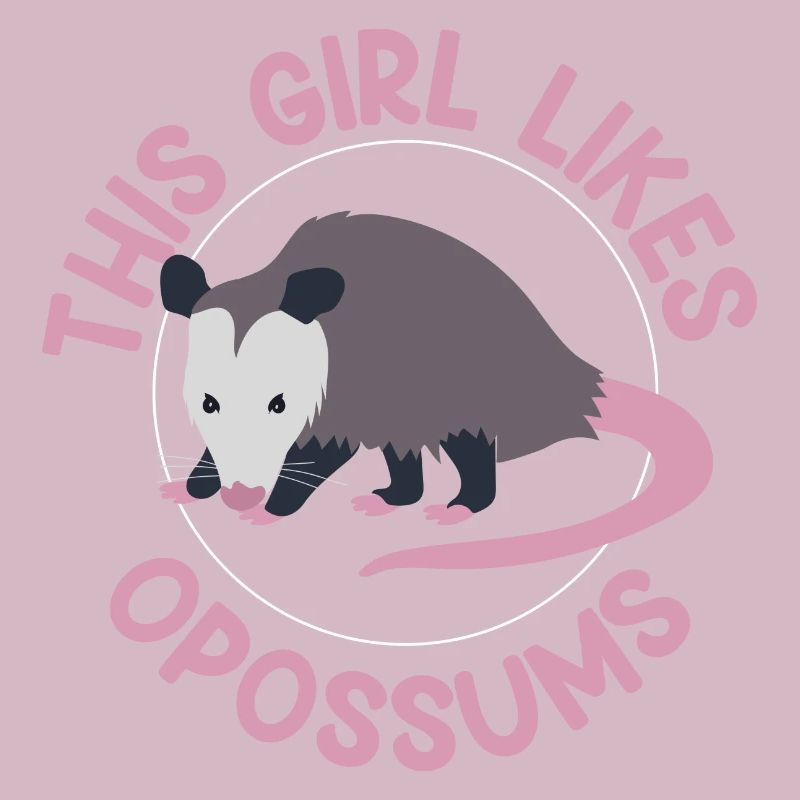 Mädchen mag süße Opossums ironisches Sprichwort