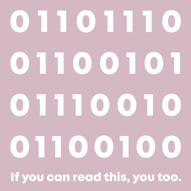 Nerd in binary code