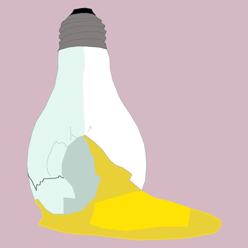 Light Bulb Egg Broken Surrealism Art