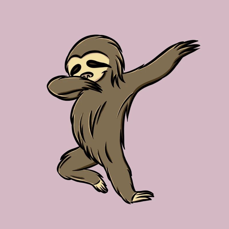 Dabbing Sloth Dab Dance Lazy Sloth