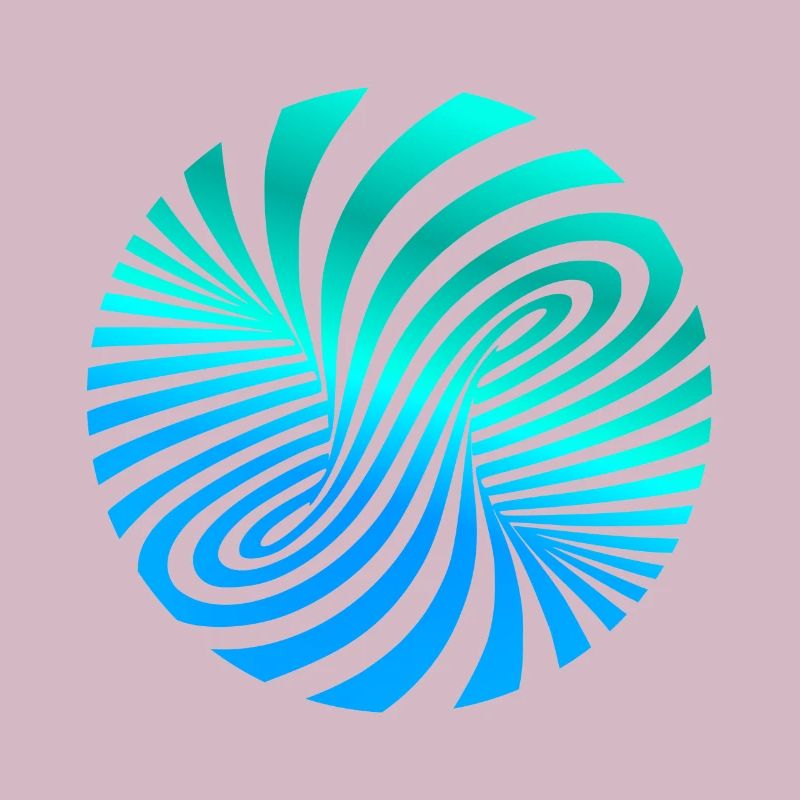 psychedelic optics illusion turquoise optical art 60s