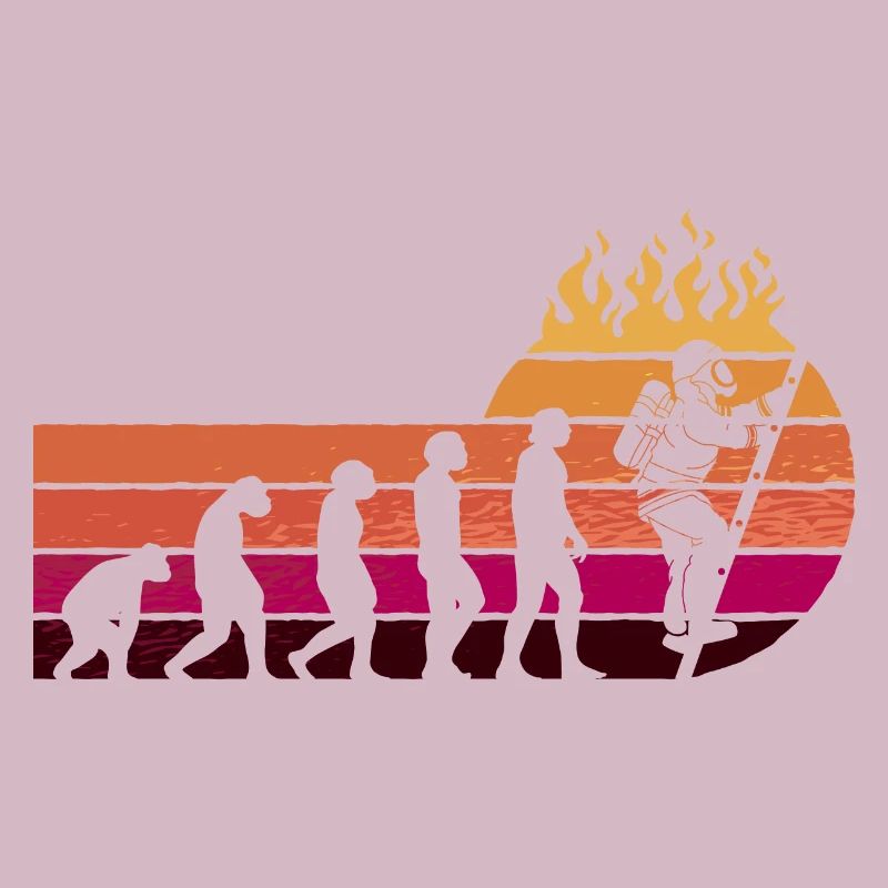 Evolution Firefighter Retro Firefighter Profession