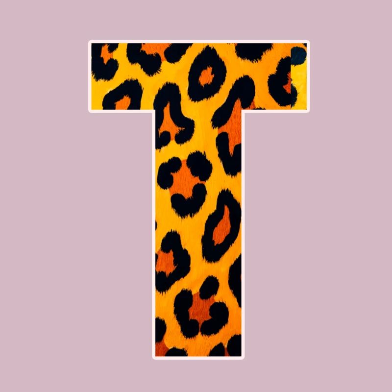 Leopard_Buchstabenmuster_ _T