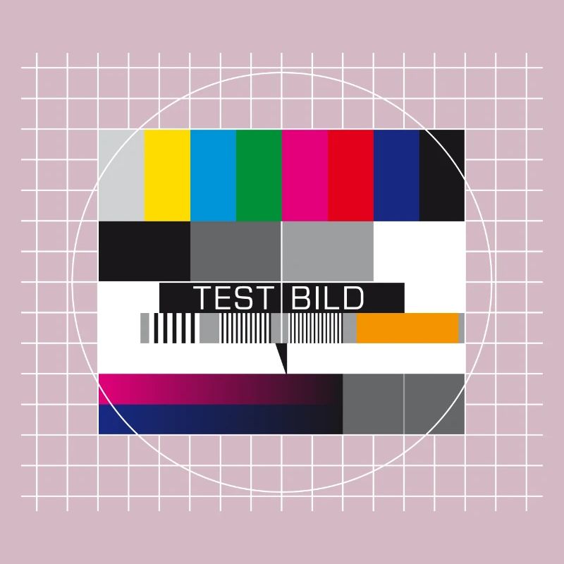 Test image television screen broadcast closing display