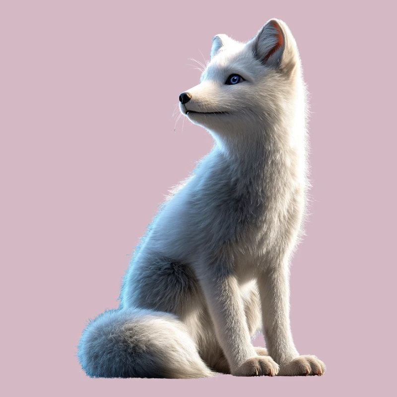 Polarfuchs Schneefuchs Eisfuchs Süßer Weißer Fuchs