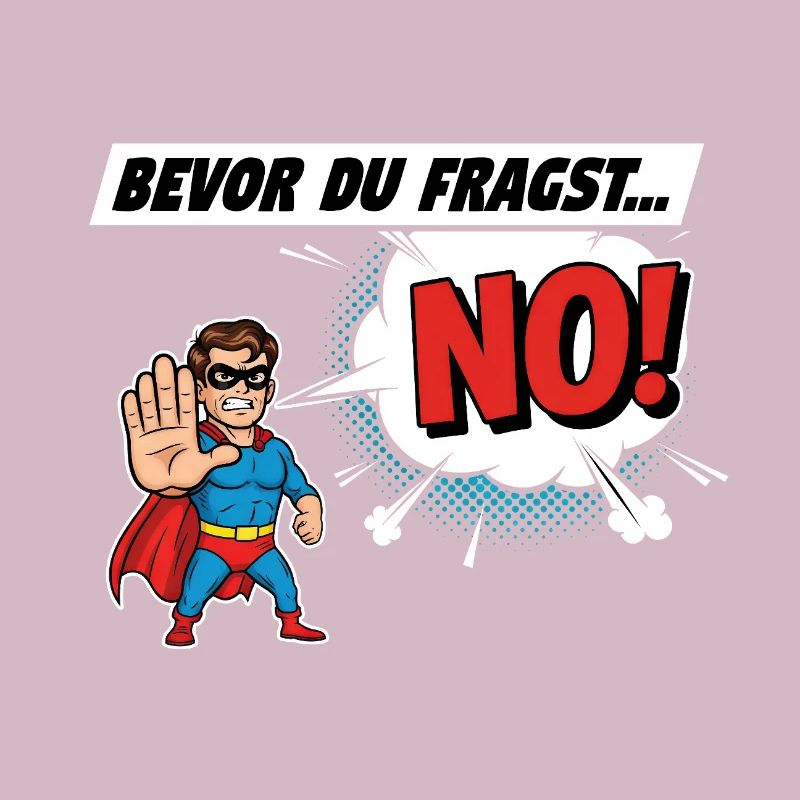 Superheldischer Warnhinweis Comic Design